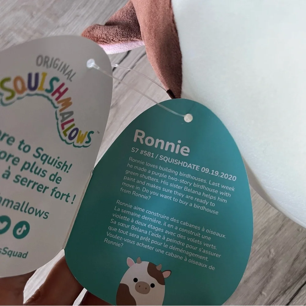 SQUISHMALLOWS Ronnie The Cow 7” Plush Kids Toy